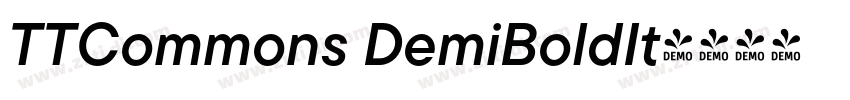 TTCommons DemiBoldIt字体转换